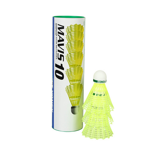 Yonex Mavis 10 Nylon Shuttlecock (6 PCS) – Yellow & White