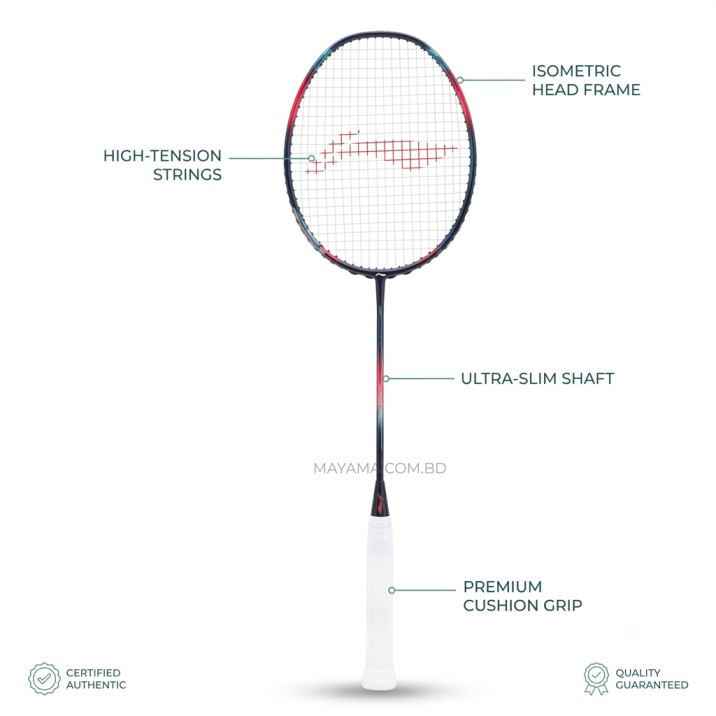 Lining Axforce 90 Tiger Max Badminton Racket (4u Black Orange)