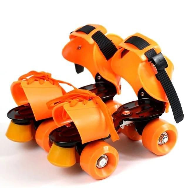 Kids Roller Skate Shoes – 4 Wheel Adjustable, Multicolor (5-13 Years)