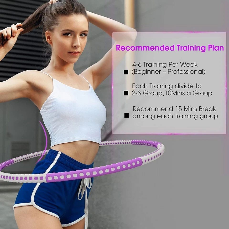 100 CM Weighted Hula Hoop – Waist Trainer for Adults (Multicolour)