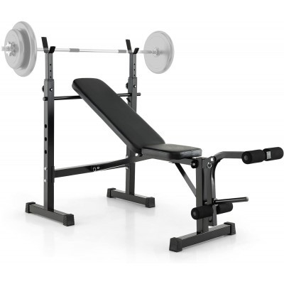 Bench Press Set with Squat Rack and Bench for Home Gym Full-Body Workout