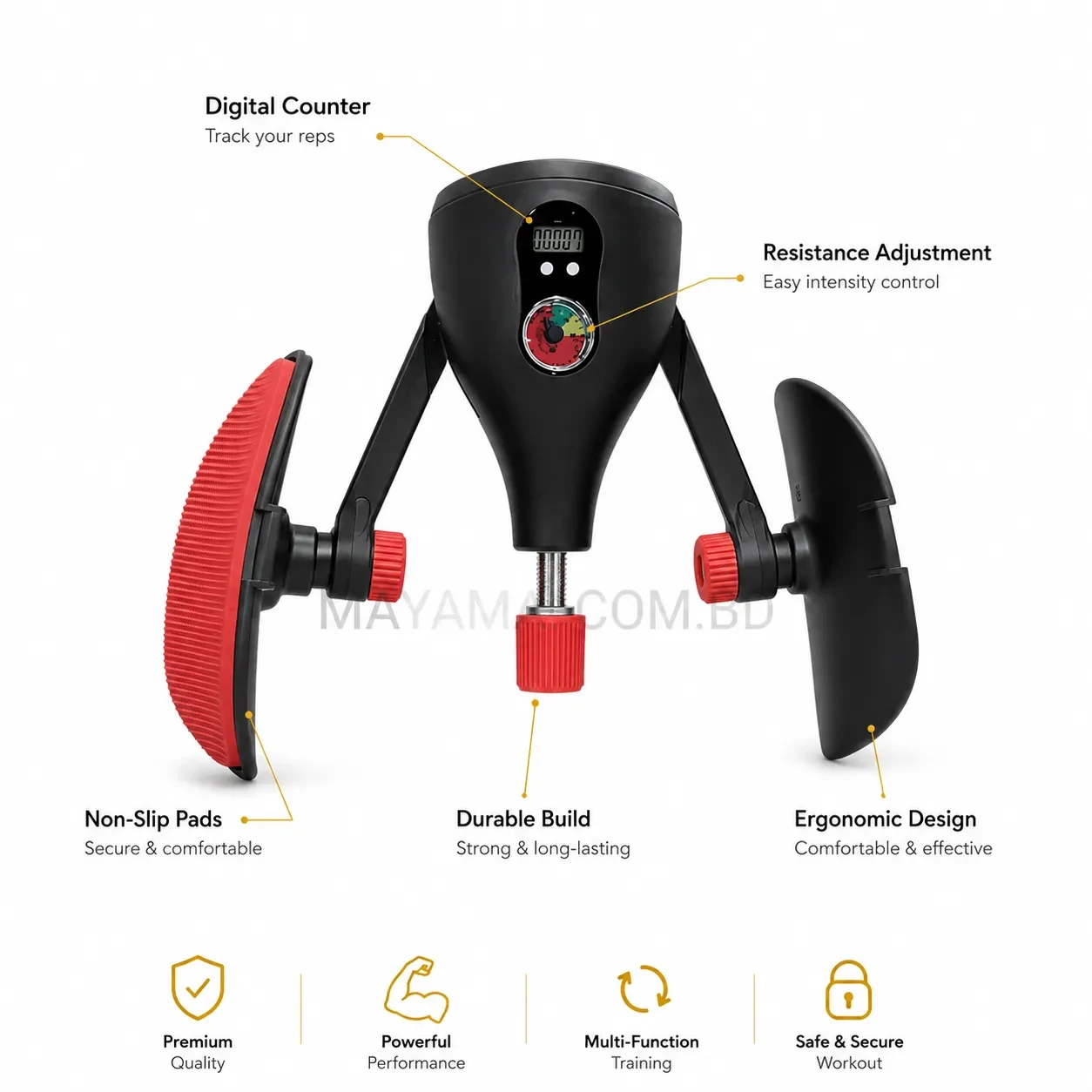 Multifunctional Pelvic Floor Trainer / Inner Thigh Master / Kegel Exerciser with Digital Counter