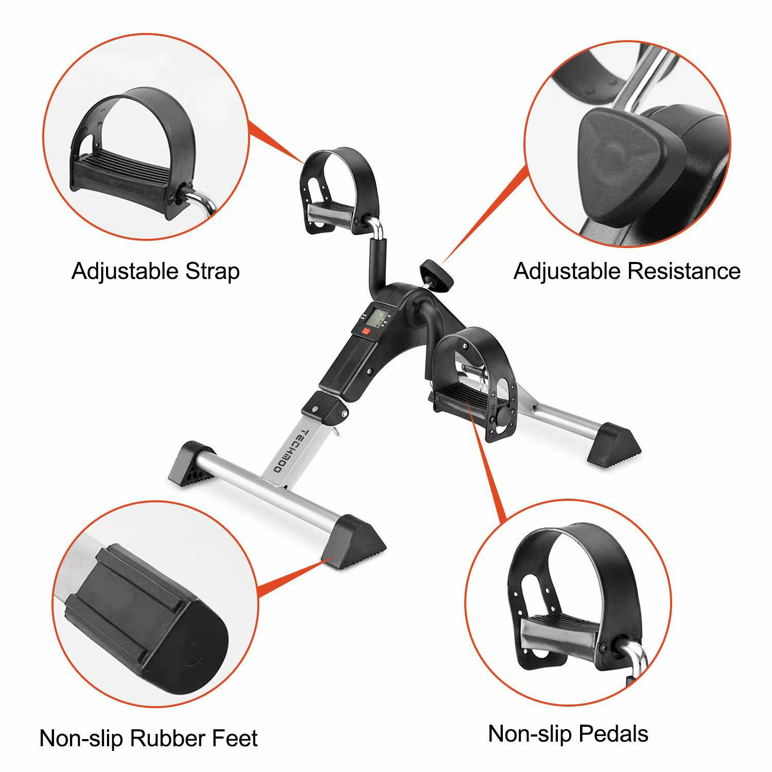 Mini Pedal Exercise Bike with LCD Display – Foldable