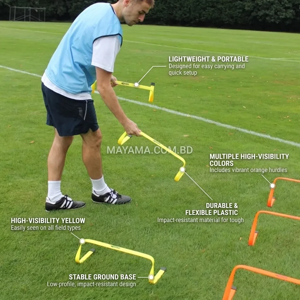 Neon Green PVC Flat Training Hurdle for Agility Training