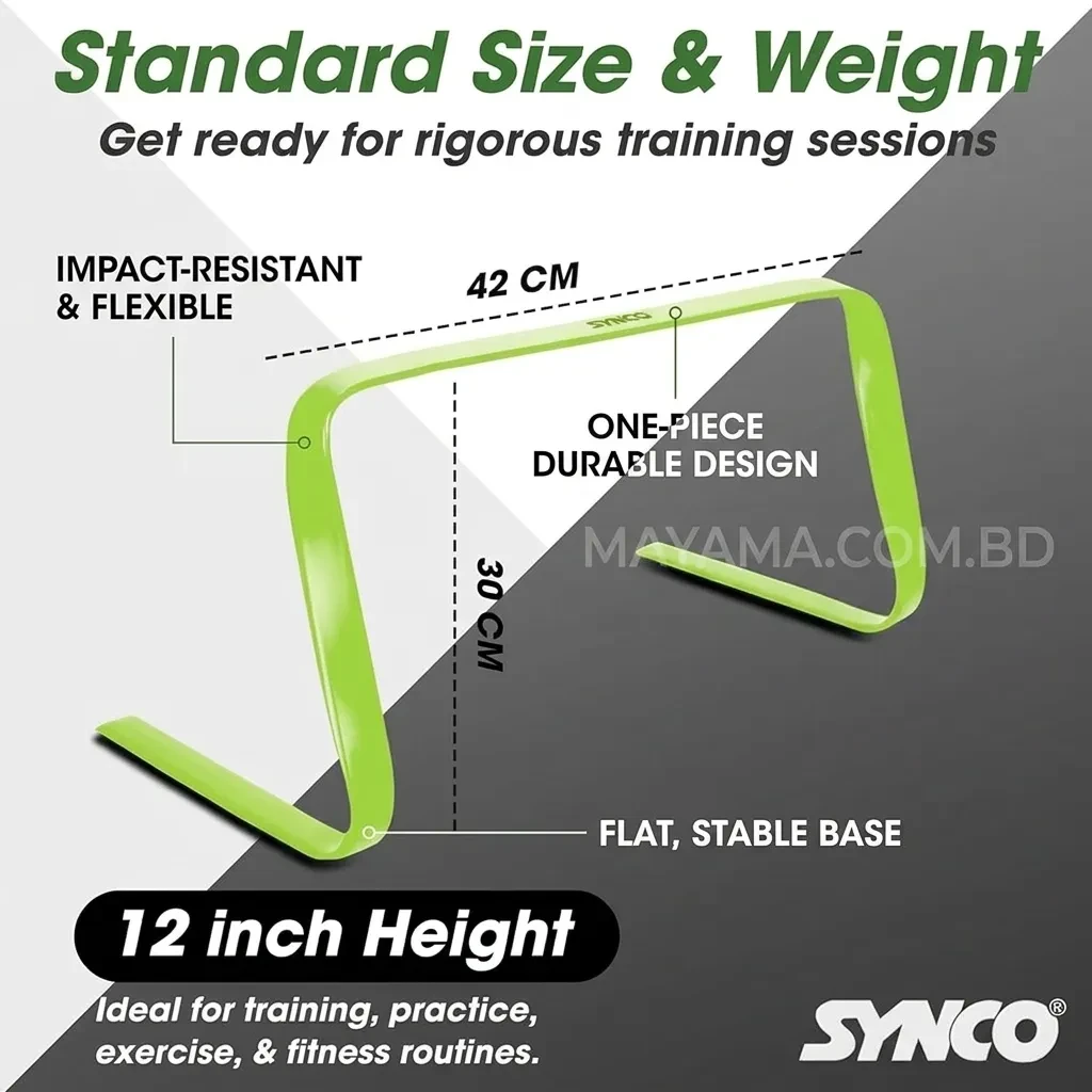 Neon Green PVC Flat Training Hurdle for Agility Training