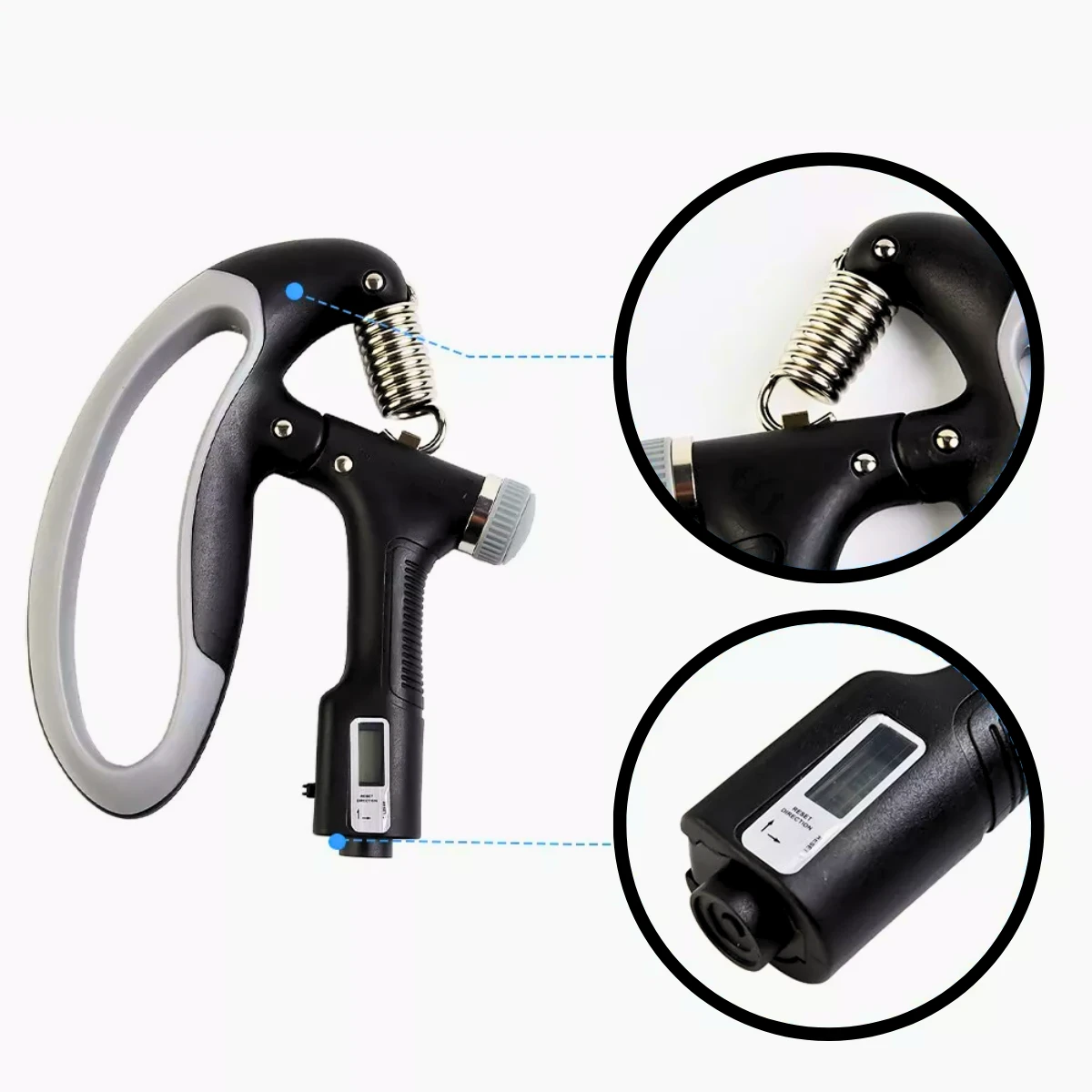 Hand Grip Strengthener with Counter, Adjustable Resistance 10 to 100 kg