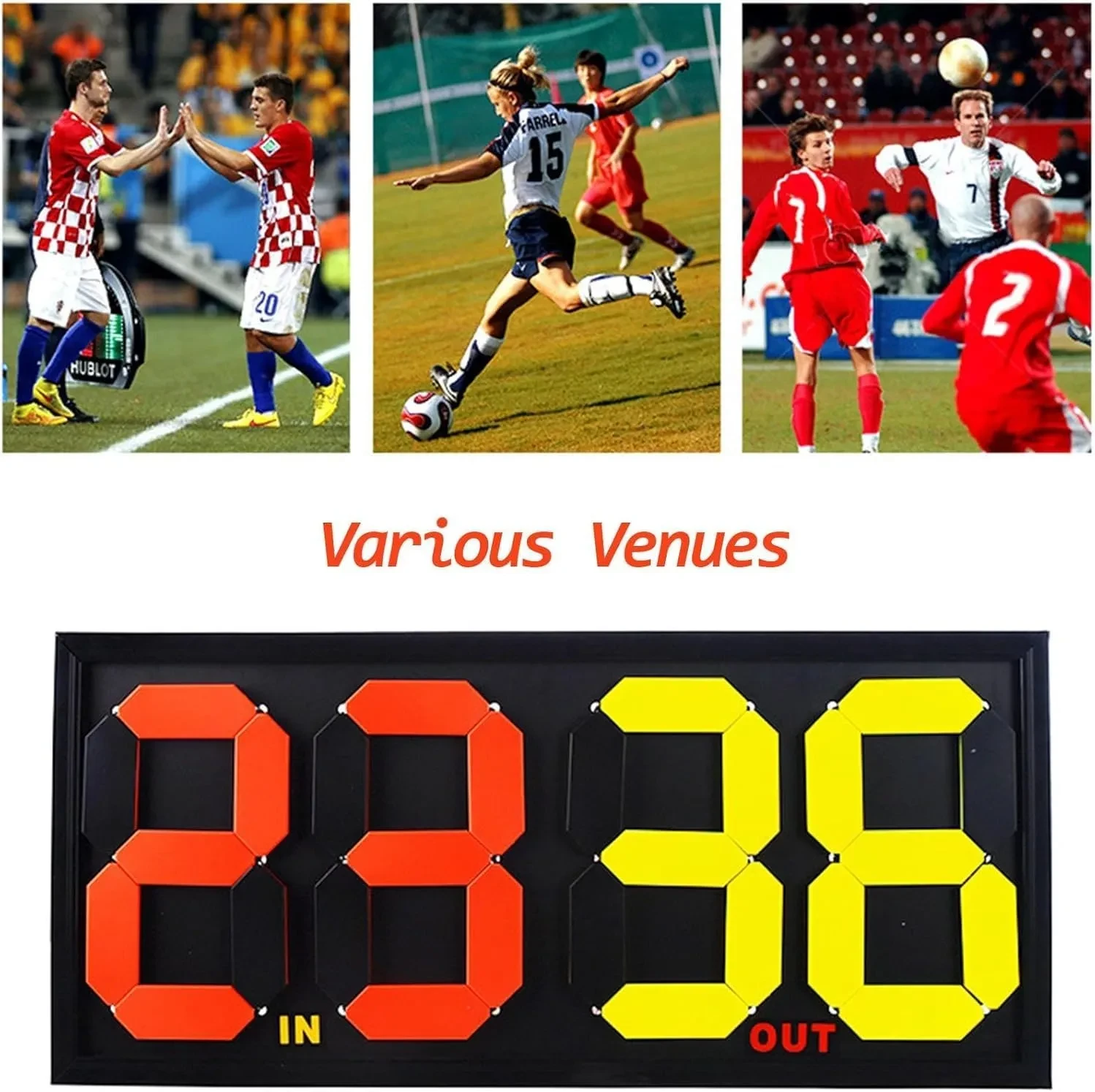 Portable 4-Digit Football Substitution Scoreboard – Mayama