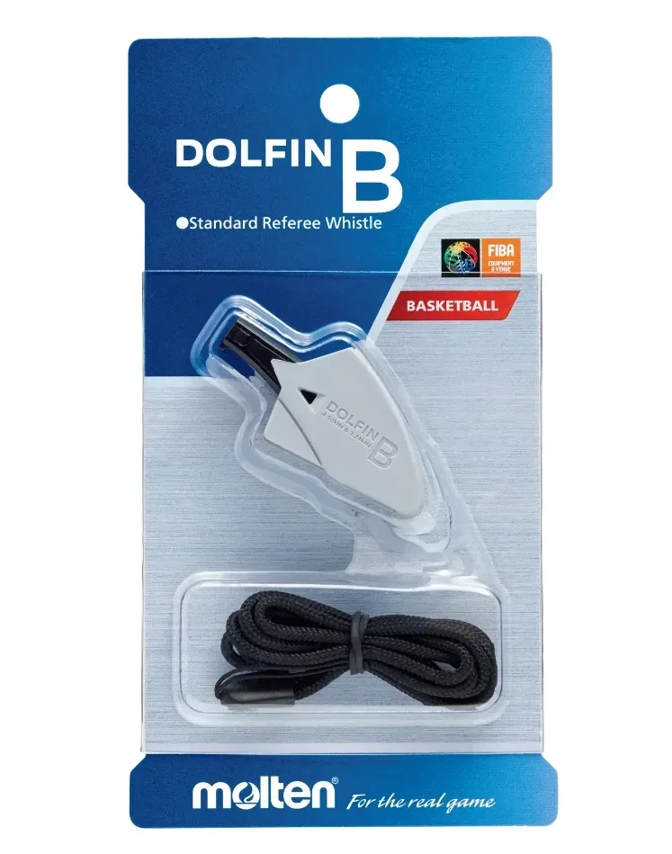 Molten Dolfin B RA0080-HL-E Professional Basketball Referee Whistle – FIBA Approved