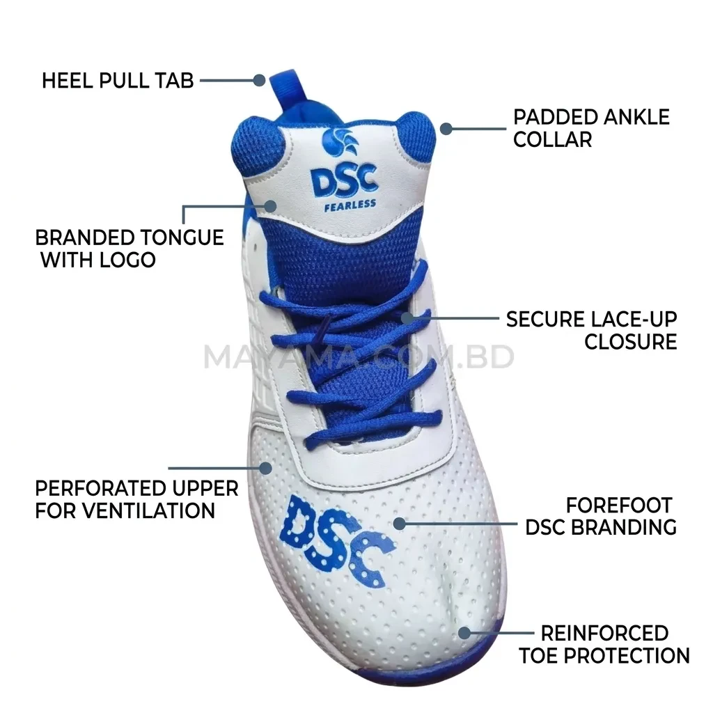 DSC White & Blue Rubber Spike Boot